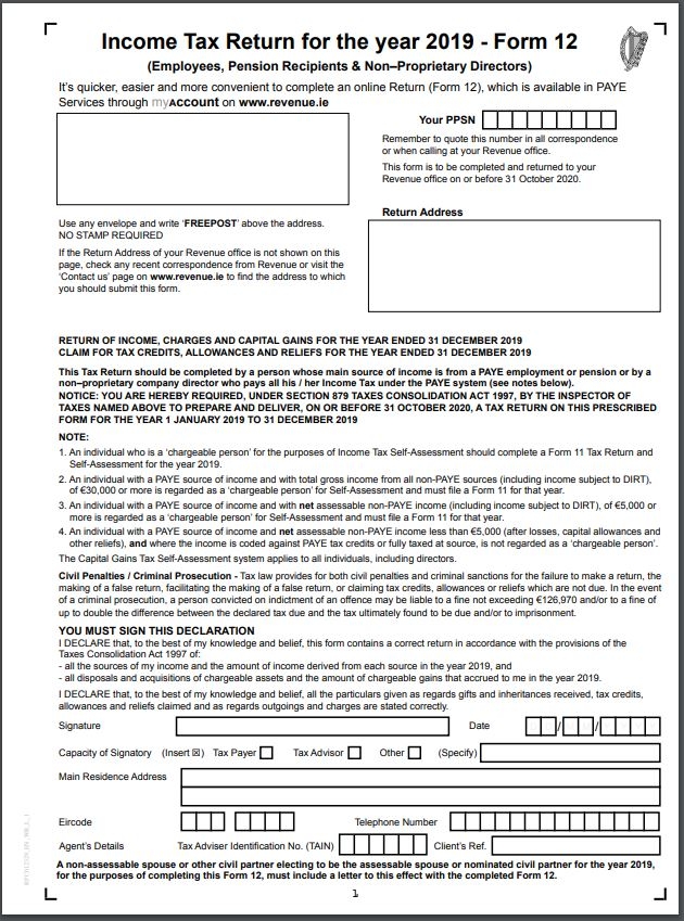 Simple PAYE Taxes Guide Tax Refund Ireland