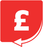 ikona zwrotu podatku z Wielkiej Brytanii dla pracowników opłacających paye